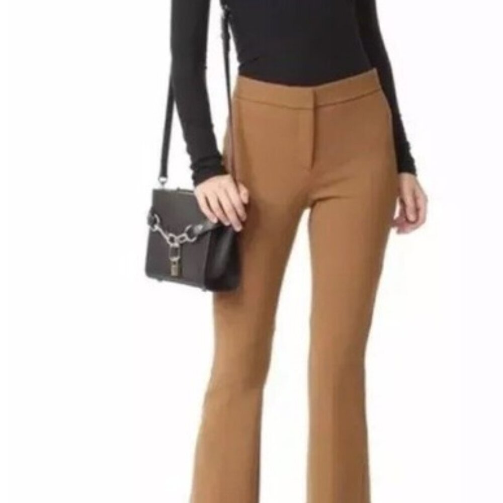 Theory Erstina Pioneer Cropped Flare Brown/Camel Color Pants, s6